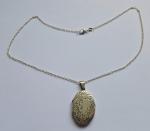 Elegant Antique English Silver Locket with Chain