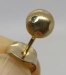 Art Deco 9ct Gold Vintage Globe Stud Earrings