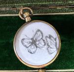 Victorian Double-Sided Photo Locket Pendant in Gold