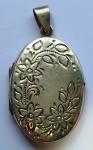 Elegant Antique English Silver Locket with Chain
