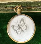 Victorian Double-Sided Photo Locket Pendant in Gold