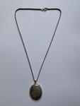 Victorian Silver Floral Locket Pendant Necklace