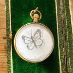 Victorian Double-Sided Photo Locket Pendant in Gold