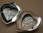 Charming Silver Heart Shaped Antique Photo Locket