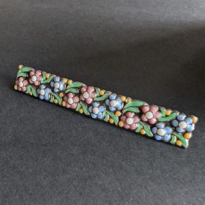 Bernard Instone Silver Enamel Arts & Crafts Brooch