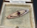 Victorian Gold Fronted Forget Me Not Brooch