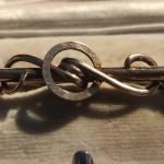Antique 9ct Rose Gold Love Brooch