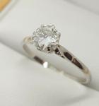 Vintage Platinum 0.56ct European Cut Diamond Ring