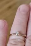 Dainty Art Deco Diamond Solitaire Ring in Gold
