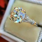 Art Deco 2.50Ct Diamond Engagement Ring in White Gold