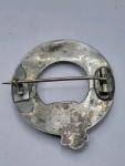 Victorian Floral Silver Brooch from the 1880s