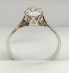 Vintage Platinum 0.56ct European Cut Diamond Ring