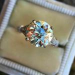 Art Deco 2.50Ct Diamond Engagement Ring in White Gold