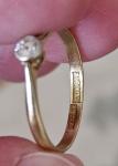 Dainty Art Deco Diamond Solitaire Ring in Gold