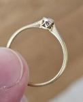 Dainty Art Deco Diamond Solitaire Ring in Gold