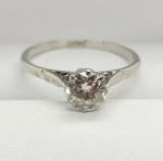 Vintage Platinum 0.56ct European Cut Diamond Ring