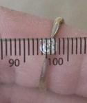 Dainty Art Deco Diamond Solitaire Ring in Gold