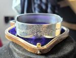 Stylish Vintage English Hallmarked Silver Bangle