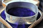 Stylish Vintage English Hallmarked Silver Bangle