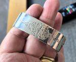 Stylish Vintage English Hallmarked Silver Bangle