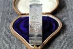 Stylish Vintage English Hallmarked Silver Bangle