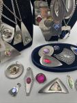 23 Vintage Stainless Steel Costume Jewelry Pieces