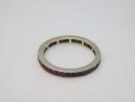 Vintage 1920s Platinum Ruby Sapphire Eternity Ring