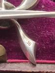 Sterling Silver 935 Enamel Bow Brooch