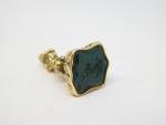 19th Century 15ct Gold Stag Bloodstone Intaglio Fob