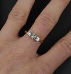 Vintage 1.10ct Diamond 18ct Gold Trilogy Ring