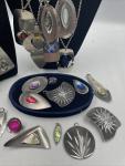 23 Vintage Stainless Steel Costume Jewelry Pieces