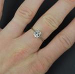Vintage 1.15ct Old Cut Diamond Platinum Engagement Ring