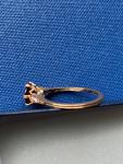 18ct Gold Vintage Ring with Garnet & Diamonds