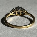 Antique 18ct Gold Diamond Solitaire Oval Ring