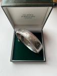 Antique Engraved Sterling Silver Hinged Bangle