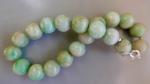 Chunky Vintage Carved Apple Jade Bracelet