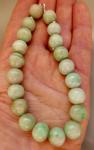 Chunky Vintage Carved Apple Jade Bracelet