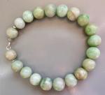 Chunky Vintage Carved Apple Jade Bracelet