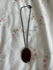 Vintage Red Detail Antique Necklace