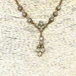 Edwardian Art Deco Gold Tone Paste Necklace