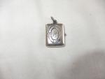 Antique Silver Edwardian Engraved Locket 2.5x2 cm