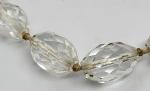 Vintage Art Deco Clear Glass Necklace