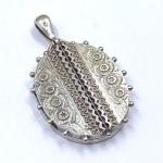 Victorian Sterling Silver Large Antique Locket