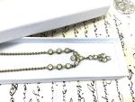 Edwardian Art Deco Gold Tone Paste Necklace
