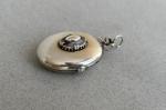 Victorian Silver Oval Photo Locket Necklace