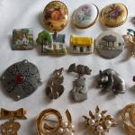 Vintage Costume Jewellery Brooch Collection