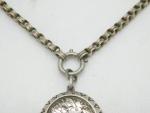 Victorian Sterling Silver Ivy Leaf Locket Necklace