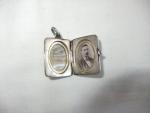 Antique Silver Edwardian Engraved Locket 2.5x2 cm