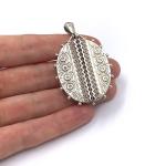 Victorian Sterling Silver Large Antique Locket