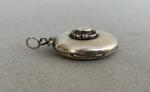 Victorian Silver Oval Photo Locket Necklace